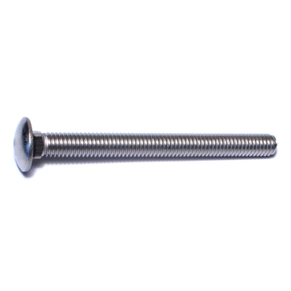 Midwest Fastener Carriage Bolt, Square Neck, 16 (Coarse), 4 in L, 18-8 Stainless Steel, 5 PK 78901 - main